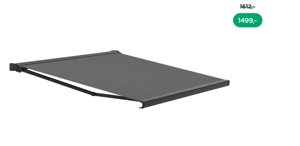 Voorraadmodel: Zonnescherm antraciet 5x3 meter